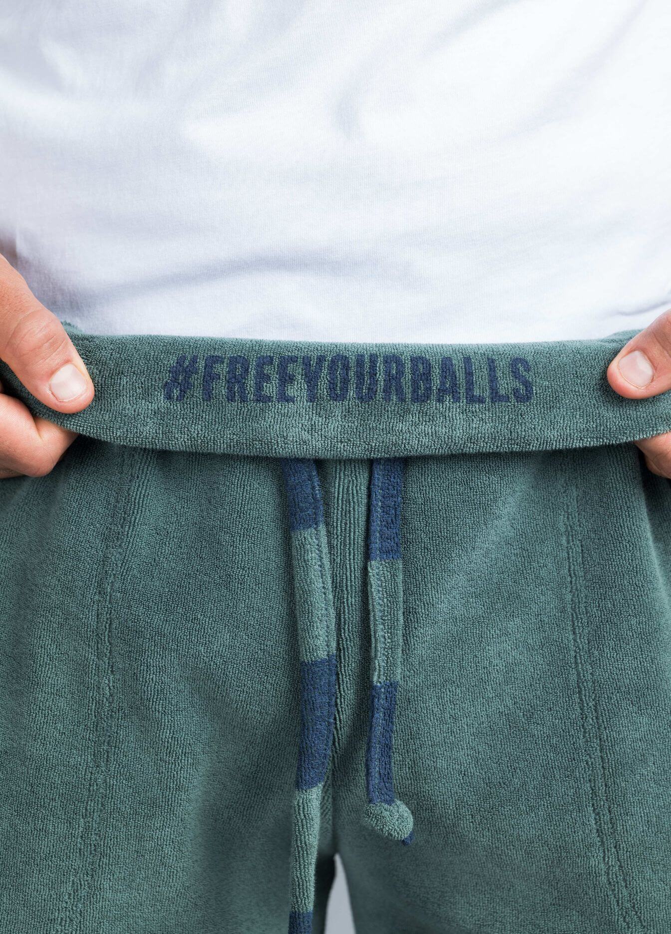 MALLARD GREEN TOWEL PANTS