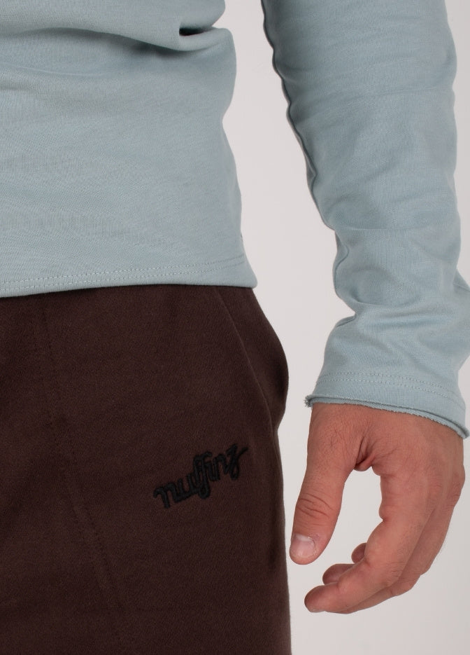 nuffinz longsleeve blue slate detail sleeve