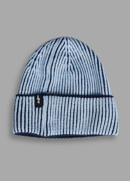 BLUE MERINO COTTON BEANIE