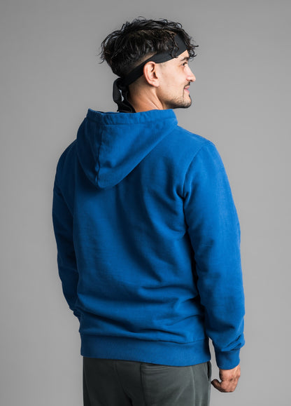 NAVY PEONY SOLID HOODIE