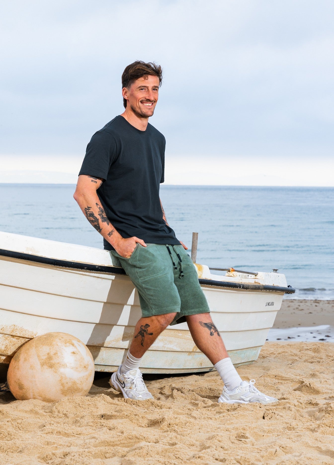 MALLARD GREEN TOWEL SHORTS