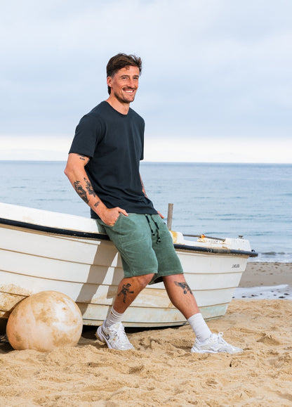 MALLARD GREEN TOWEL SHORTS