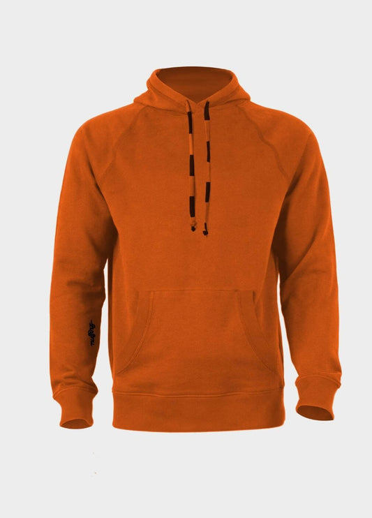nuffinz menswear- hoodies - gold flame hoodie - 100% organic cotton - carbonized - orange
