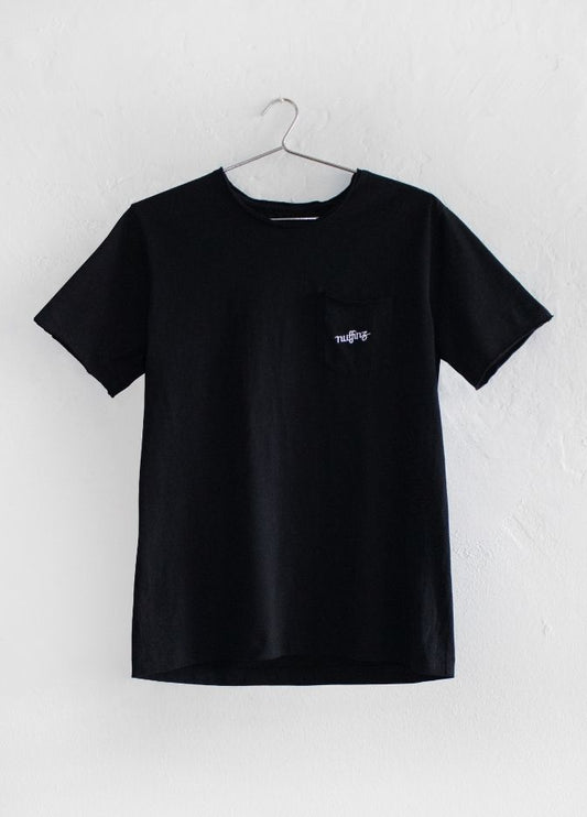 nuffinz menswear- t shirts - good guy black t-shirt - 100% organic cotton - carbonized - black