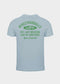 nuffinz menswear- t shirts - BLUE FOG T-SHIRT PRINT - 100% organic cotton - carbonized - light blue with print