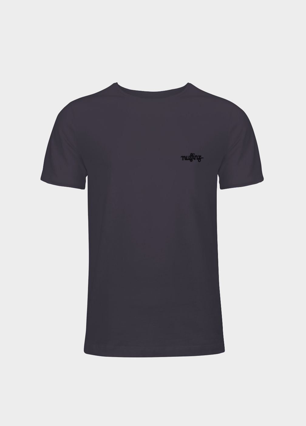 nuffinz menswear- t shirts - EBONY T-SHIRT PURE - 100% organic cotton - carbonized - dark grey unicolor